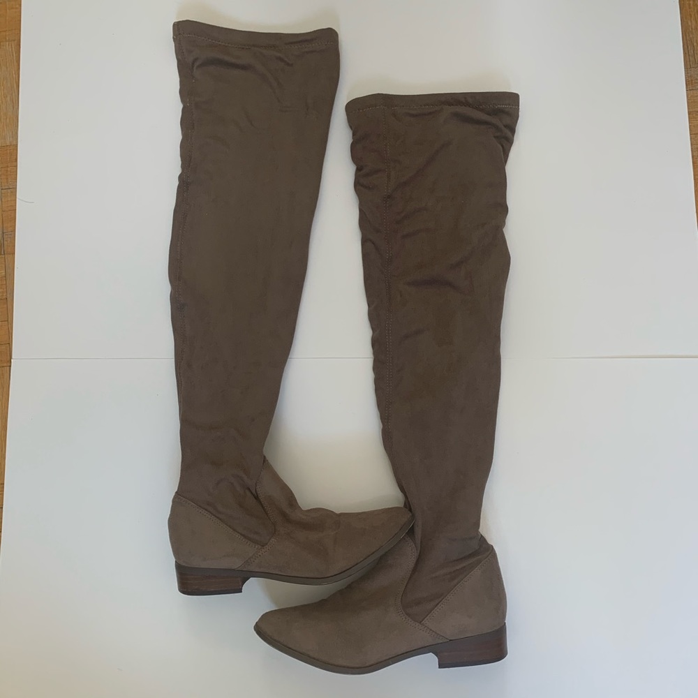 Report Brown Suede Over The Knee Boots - Size 5